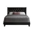 Aireanna Tufted Upholstered Low Profile Panel Bed