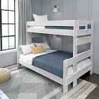 Twin Over Full Bunk Bed (Box 1), White Wash