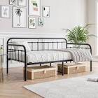Metal frame for a sleigh bed