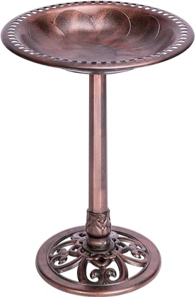 Bronze  birdbath with lid