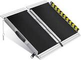 VNN Portable Wheelchair Ramp 2FT, Non-Slip Aluminum Folding Handicap Ramp, Door Threshold Wheelchair Ramps for Home, Wheel Chair Ramp for Home Steps, Scooter Ramp for Car, Doorways, Curbs, Stairs