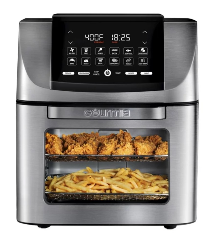 Gourmia All-in-One 14 QT Air Fryer, Oven, Rotisserie, Dehydrator with 12 Cooking Functions