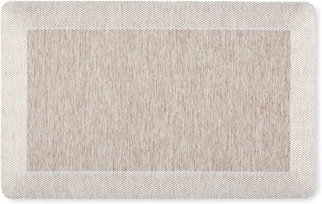Martha Stewart Mira Modern Heathered Anti-Fatigue Air-Infused Kitchen Mat, Beige, 19.6"x39"