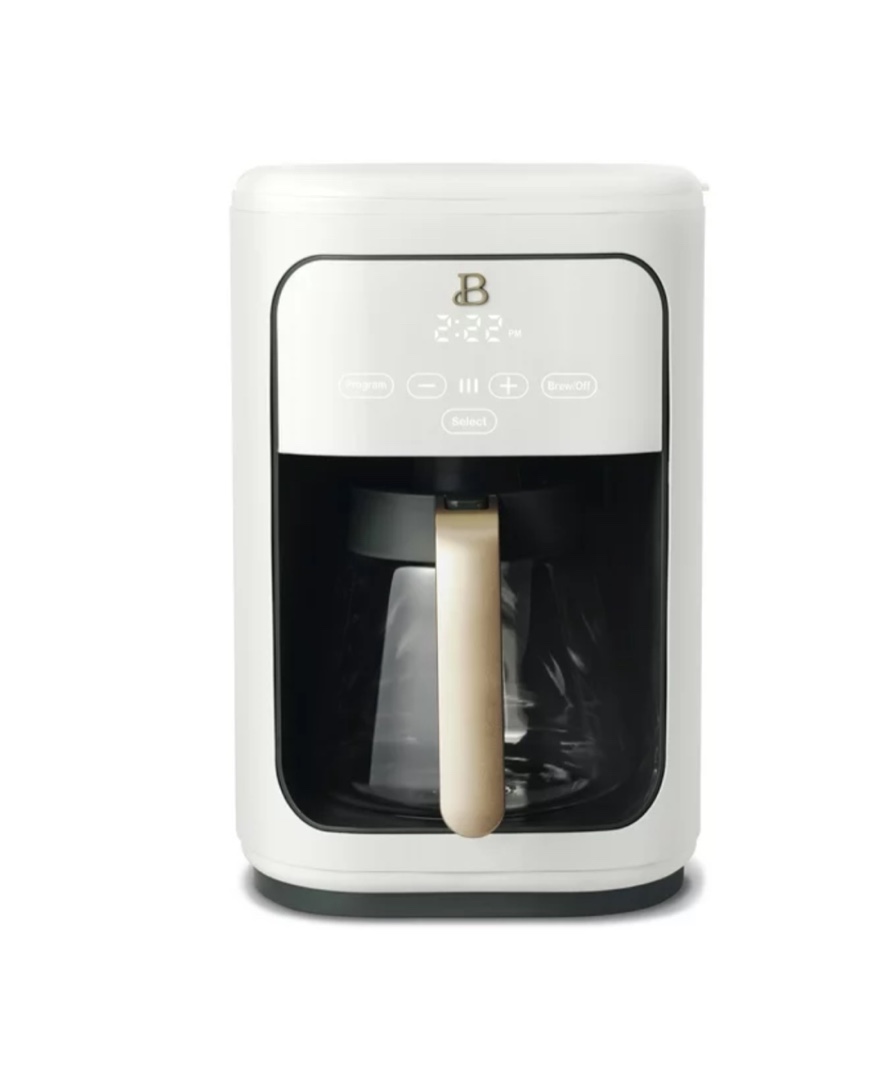 Beautiful 14-Cup Programmable Drip Coffee Maker with Touch-Activated Display, Sage Green by Drew Barrymore