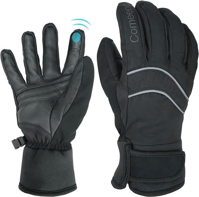 Waterproof Touchscreen Snowboard Gloves, Warm Winter Snow Gloves for Cold Weather, Fits Both Men & Women