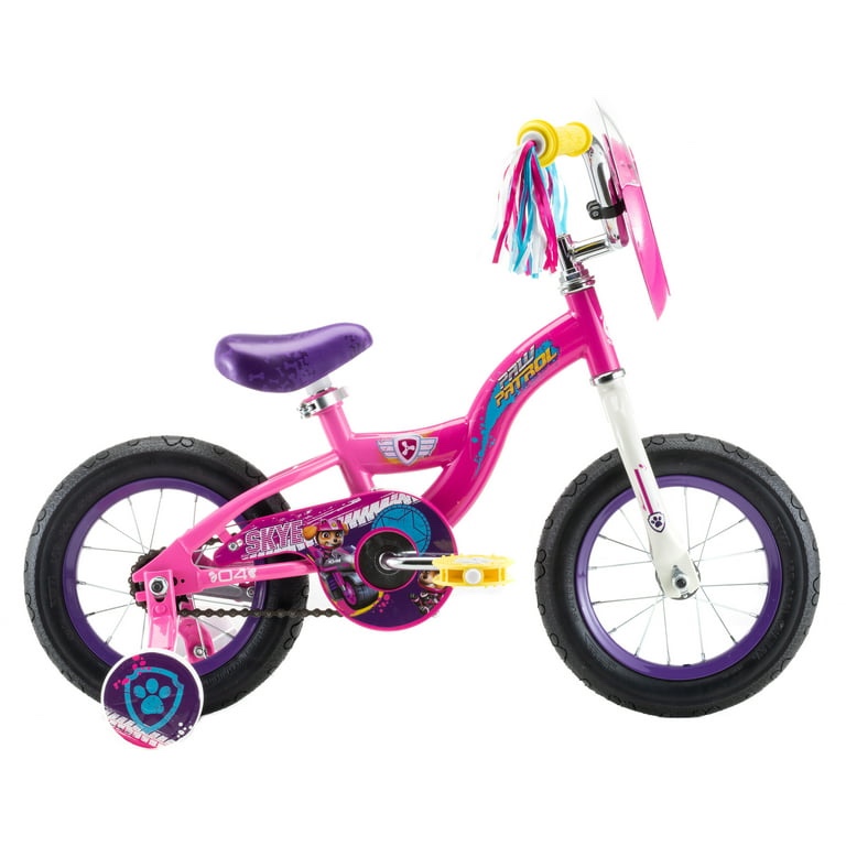 Nickelodeon Paw Patrol Skye Kids Bike for Girls, 12 inch Wheels, Ages 2-4, Magenta Pink