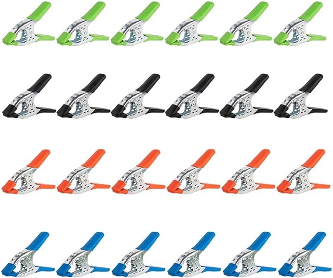 24PC 6" inch Heavy Duty Spring Clamp for Home Improvement, 2.5"-inch Jaw opening Metal Spring Clamps