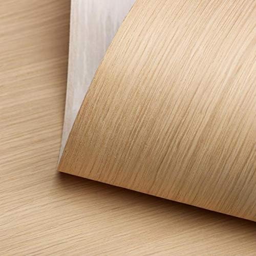 Edge Supply White Oak Wood Veneer Sheet Flat Cut, 24” x 48”, Peel and Stick, “A” Grade Veneer Face – Easy Application with 3M Self Adhesive Oak Veneer Sheet – Veneer Sheets for Furniture 24” x 48” White Oak F/C