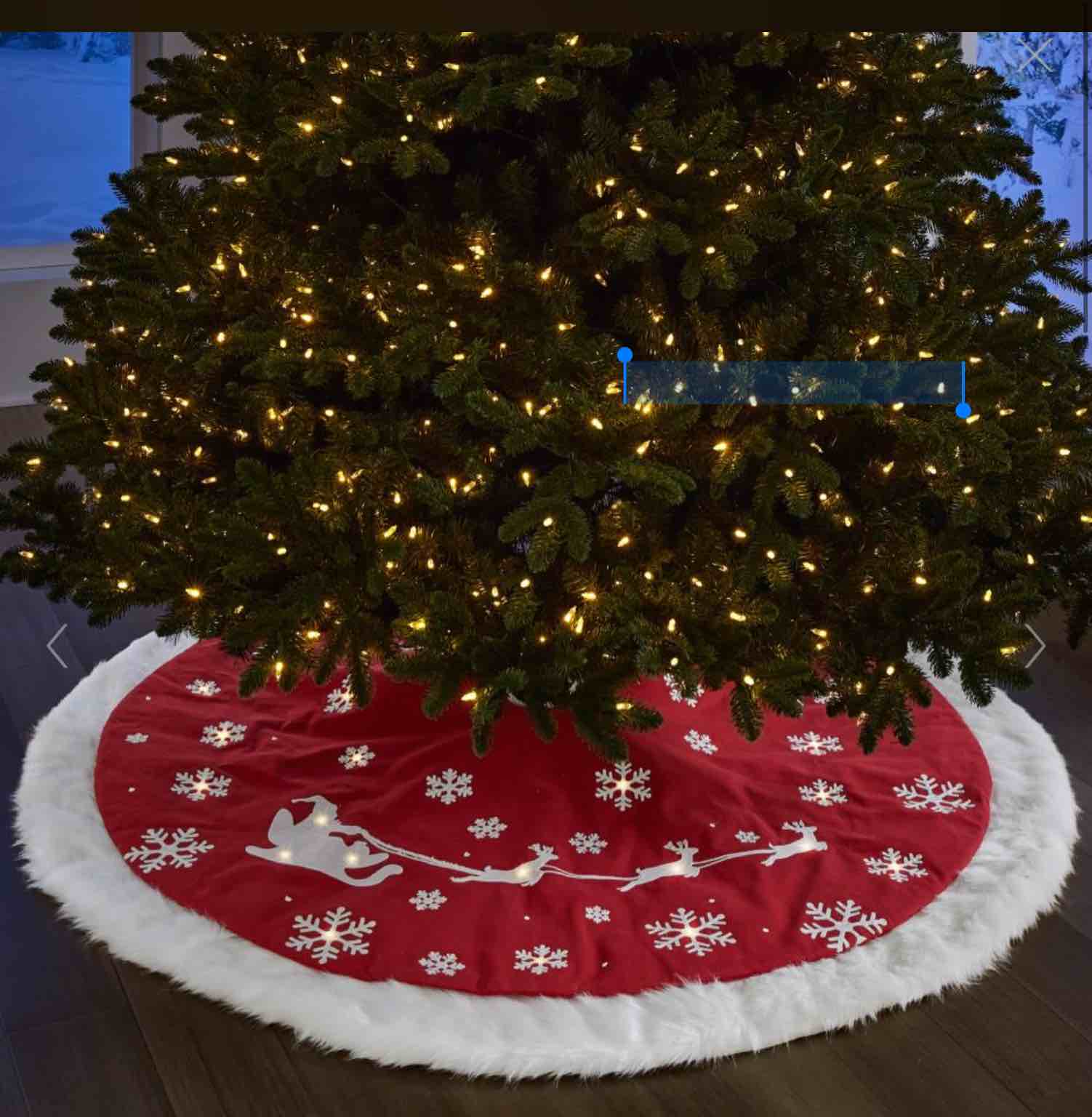 LED Snowflake Tree Skirt