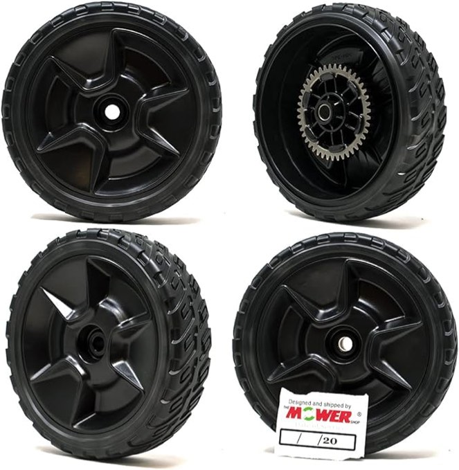 The Mower Shop HRN216 Wheel Set (Includes 2 Rear Wheels 42710-VR8-N00ZA and 2 Front Wheels 44710-VR8-N00ZA)