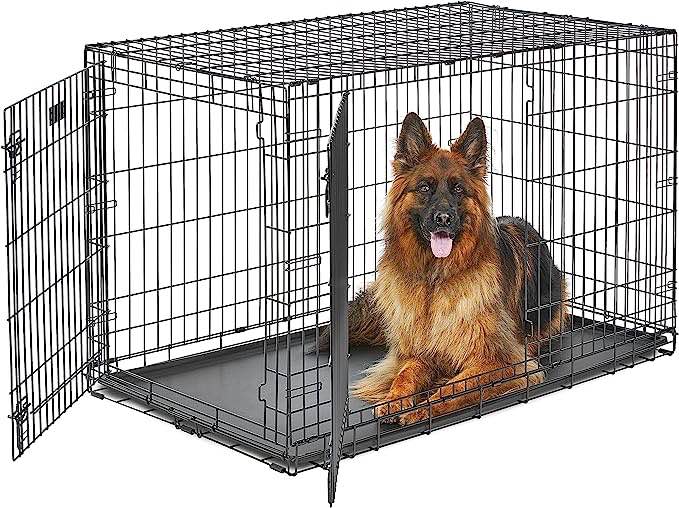 Extra Large Dog Crate Kennel Folding Pet Cage Metal w/ 2 Doors &Tray XL XXL 48"