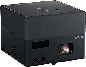 Epson EpiqVision Mini EF12 Smart Streaming Laser Projector, HDR, Android TV, Portable, sound by Yamaha, 3LCD, 1080p, 1000 lumens Color and White Brightness (Renewed)