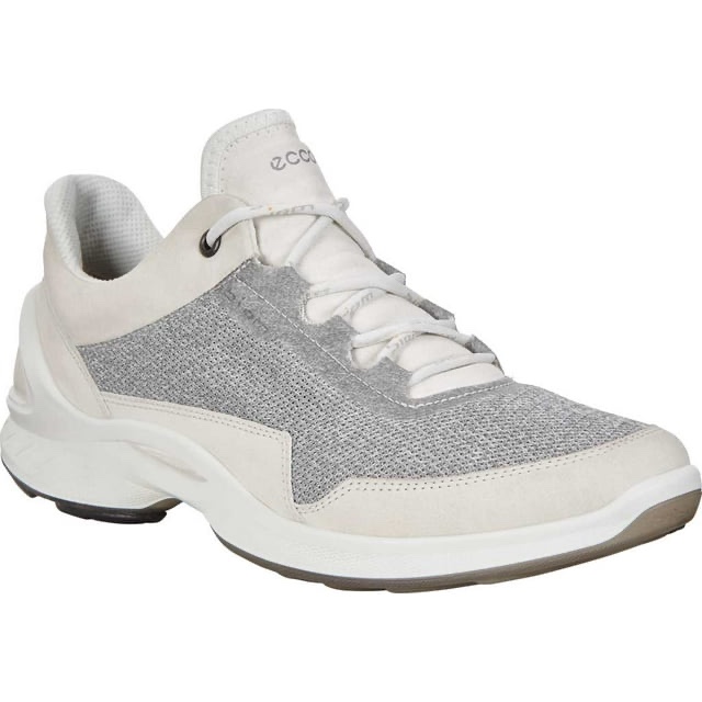 Women's ECCO BIOM Fjuel Mesh Sneaker Shadow White Leather 36 M