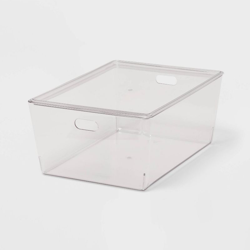 (12pack) 11L Stacking Clear Bin with Lid - Brightroom