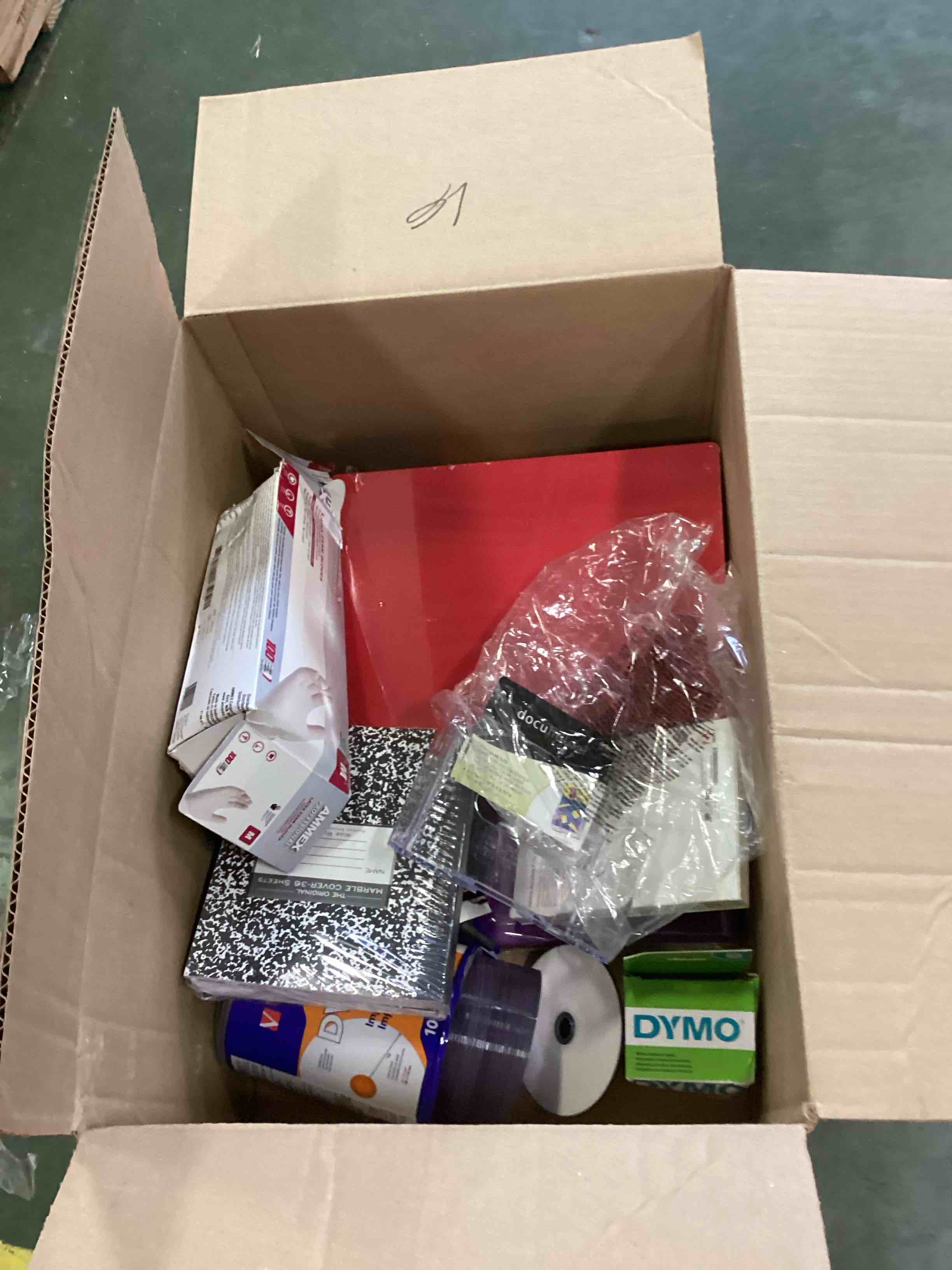 Assorted of Box variety of products for the maintenance and cleaning of office or home. (expiration date, brands and sizes may vary)