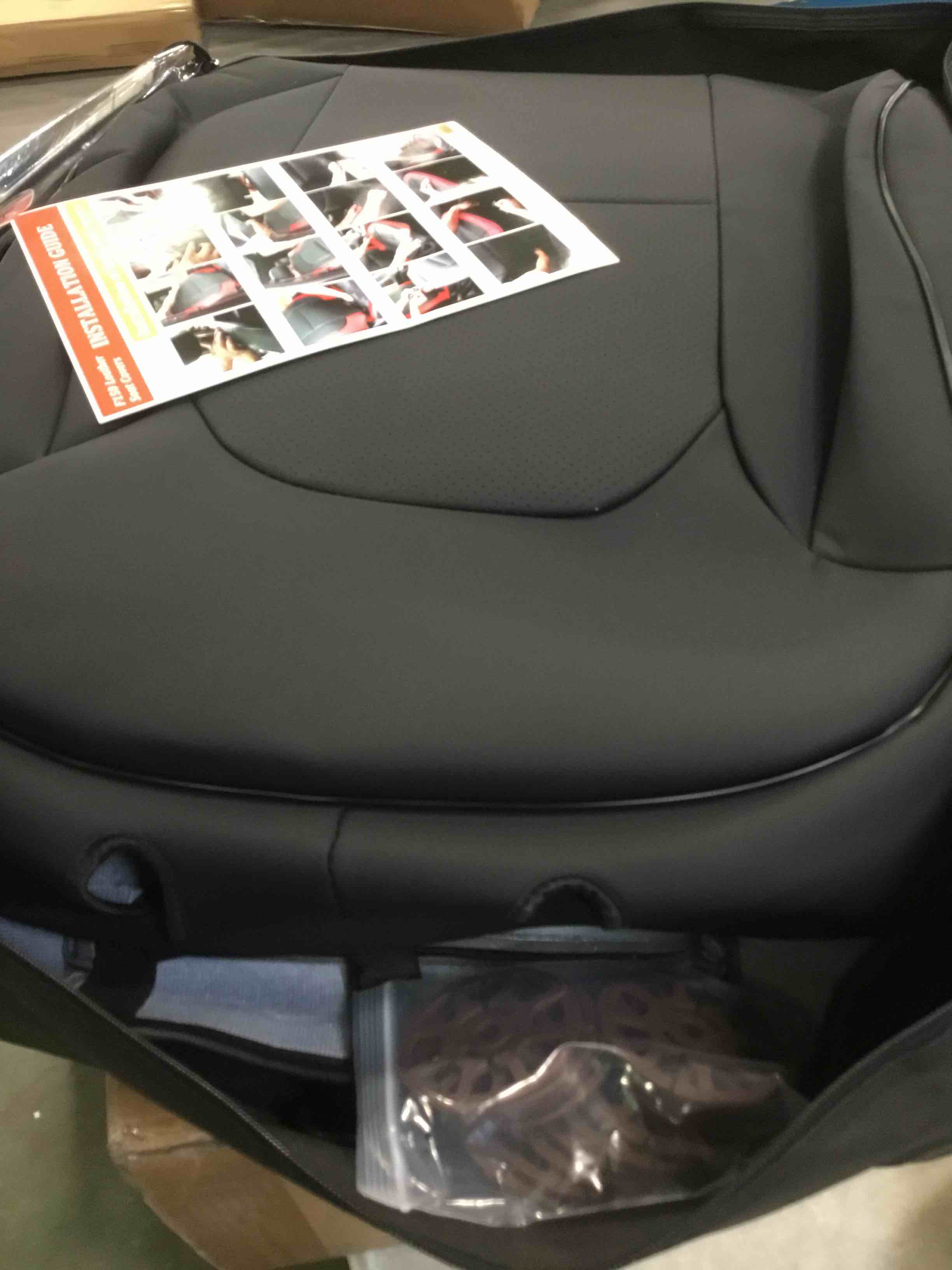 Coverado Front and Back Seat Covers 5 Pieces, Waterproof Leather Truck Seat Protectors Custom Ford Interior, Compatible with Ford F-150 2015-2023 SuperCrew& F-250 F-350 F-450 2017-2023 CrewCab, Black