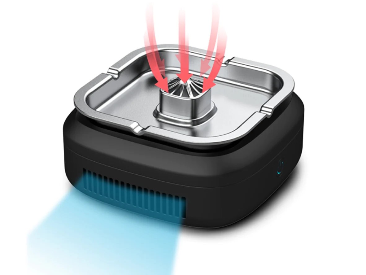 Powerful Smokeless Ashtray Smoke Eater Metal USB Vegas Technology