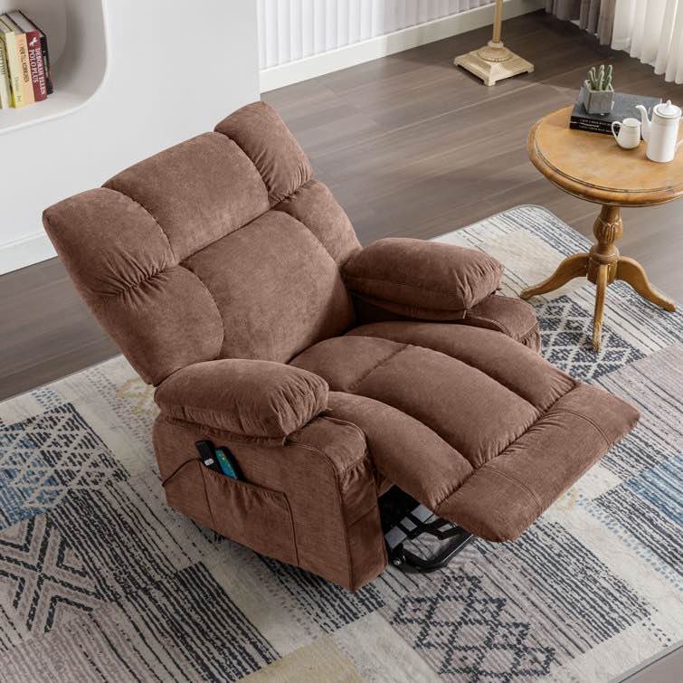 Katrein 41'' Oversized Power Lift Chair - Heated Massage Electric Recliner with Super Soft Padding - Incomplete Box 2/2  - only 1 box for pickup