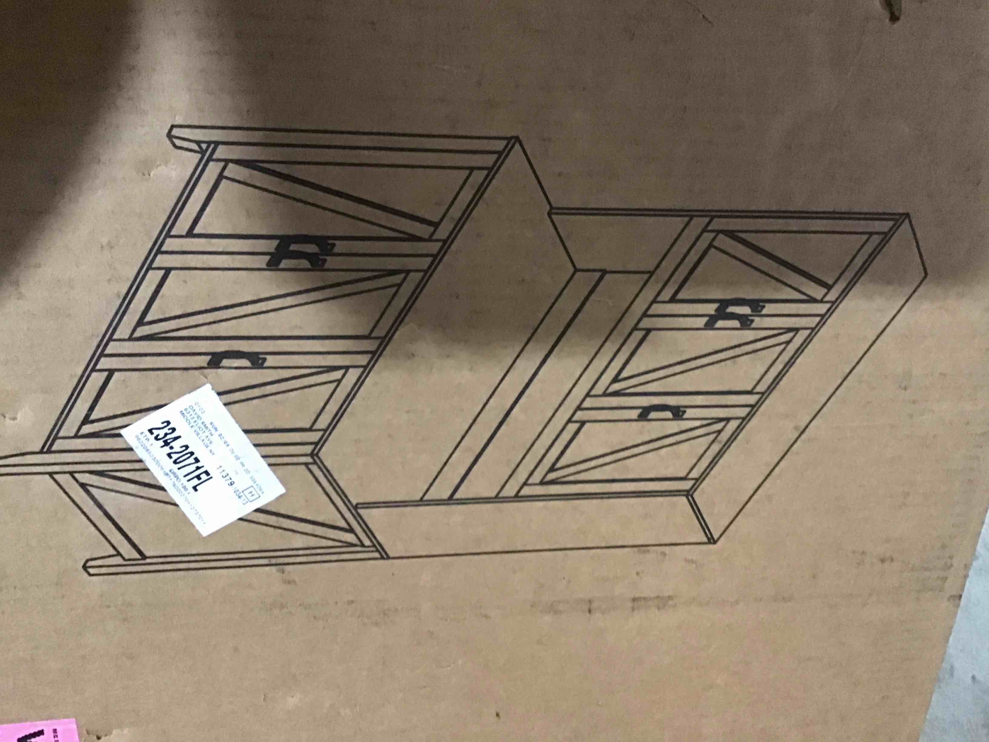 6-Door Kitchen Pantry Black JY-1213 (incomplete box 1 of 2 only)