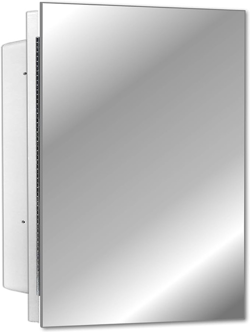 Mirrors and More 16" x 22" Medicine Cabinets for Bathroom with Mirror - Frameless Pencil Edge, Recessed, Modern Home Décor, Polish Edge, Adjustable Shelves