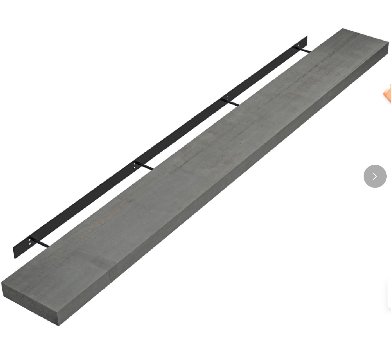 HOMCOM 72" Fireplace Mantel, Fir Wood Floating Shelf, Wall Mounted, Rustic Gray