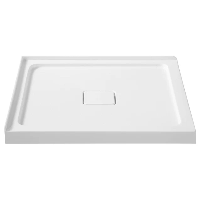 ANZZI Titan Series 36 in. x 36 in. Double Threshold Shower Base in White
