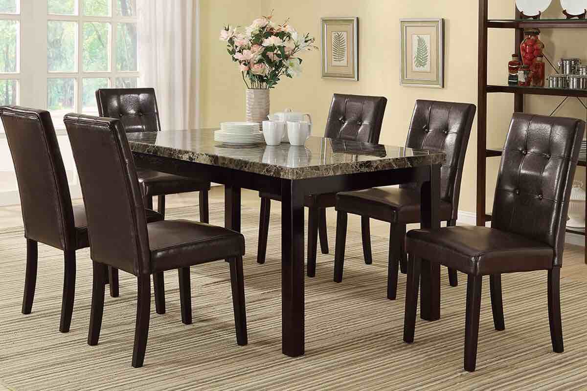 Poundex Dining Table, Multicolor