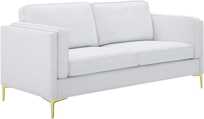Modway Kaiya Upholstered Fabric Sofa, 33.5 x 71 x 32, White