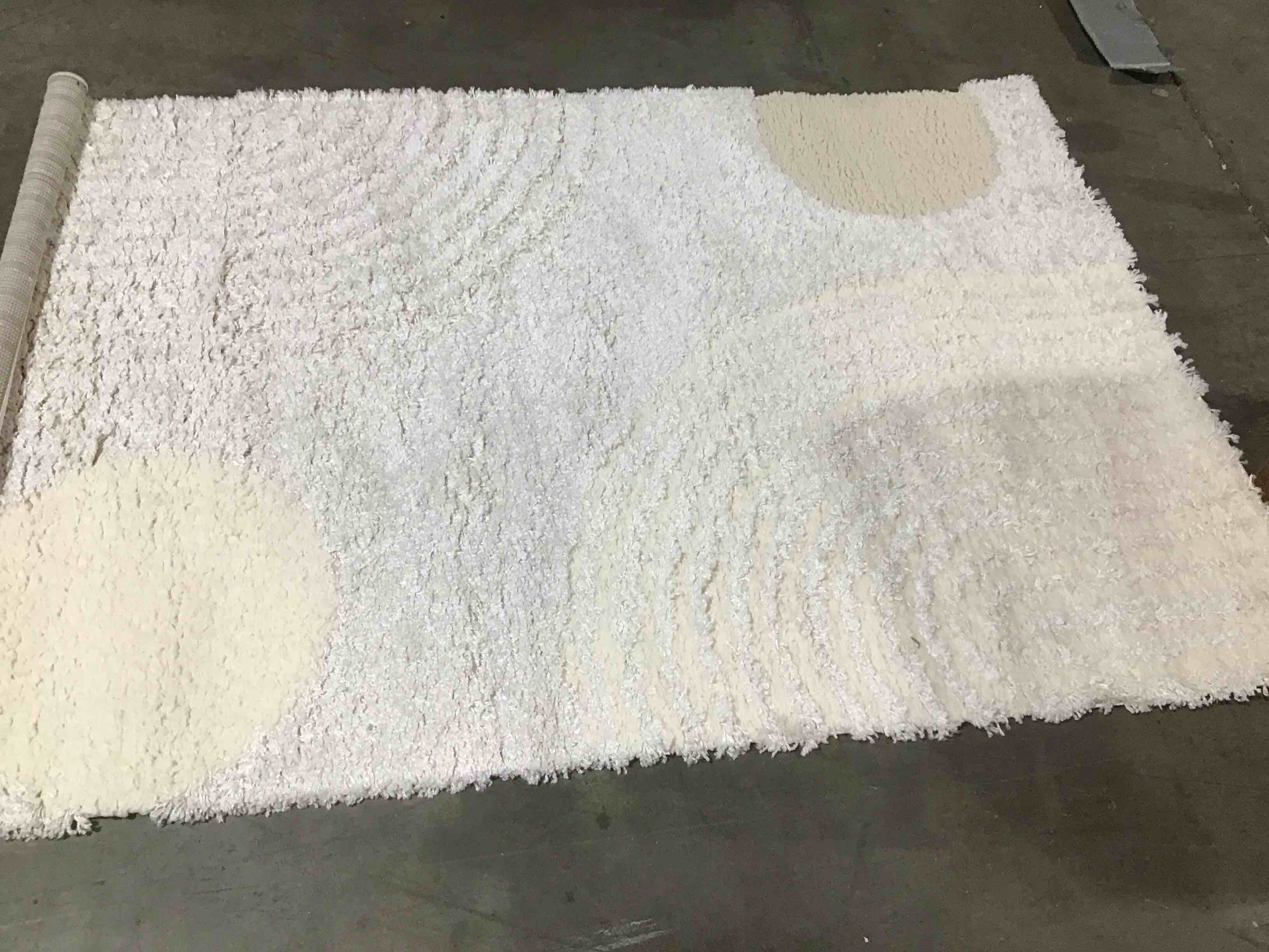Gloria Abstract Shag Beige 4 ft. x 6 ft. Area Rug