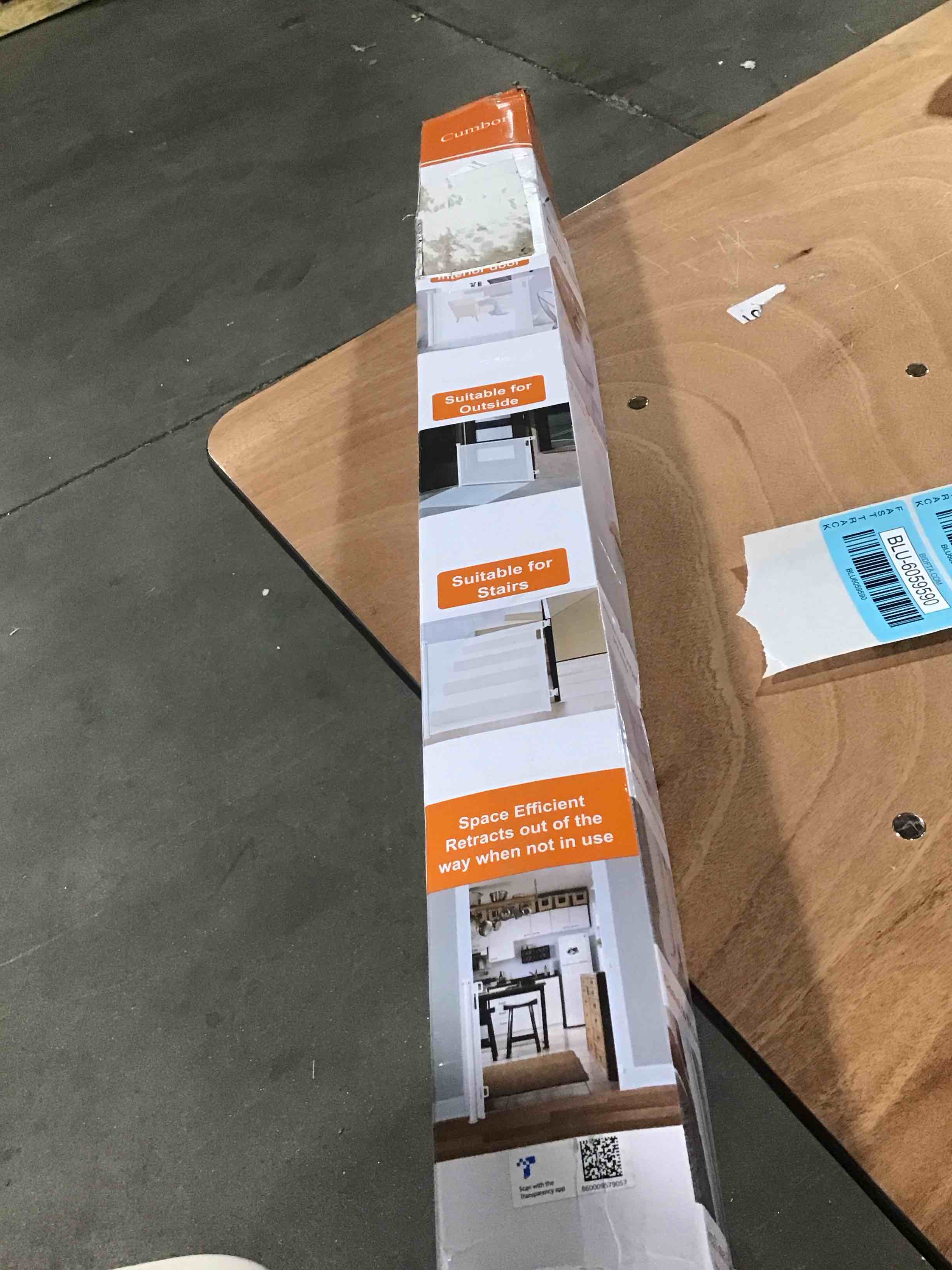 Cumbor Baby Gate Retractable Gates for Stairs, Mesh Dog Gate for The House, Wide Pet Gate 33" Tall, Extends to 55" Wide, Long Child Safety Gates for Doorways, Hallways, Cat Gate Indoor/Outdoor(White)