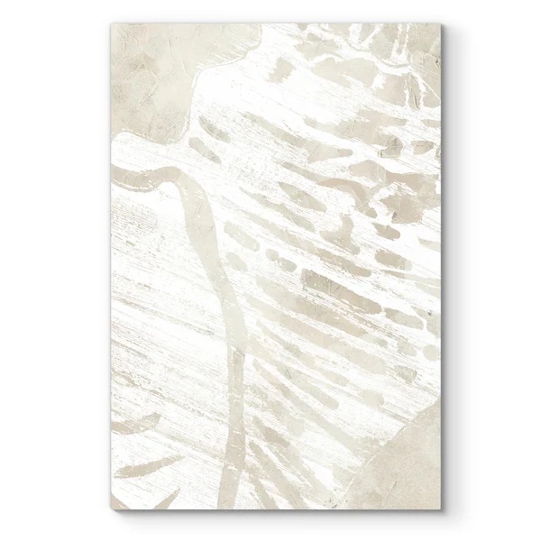 Linen Tropical Silhouette III -Premium Gallery Wrapped Canvas set of 2