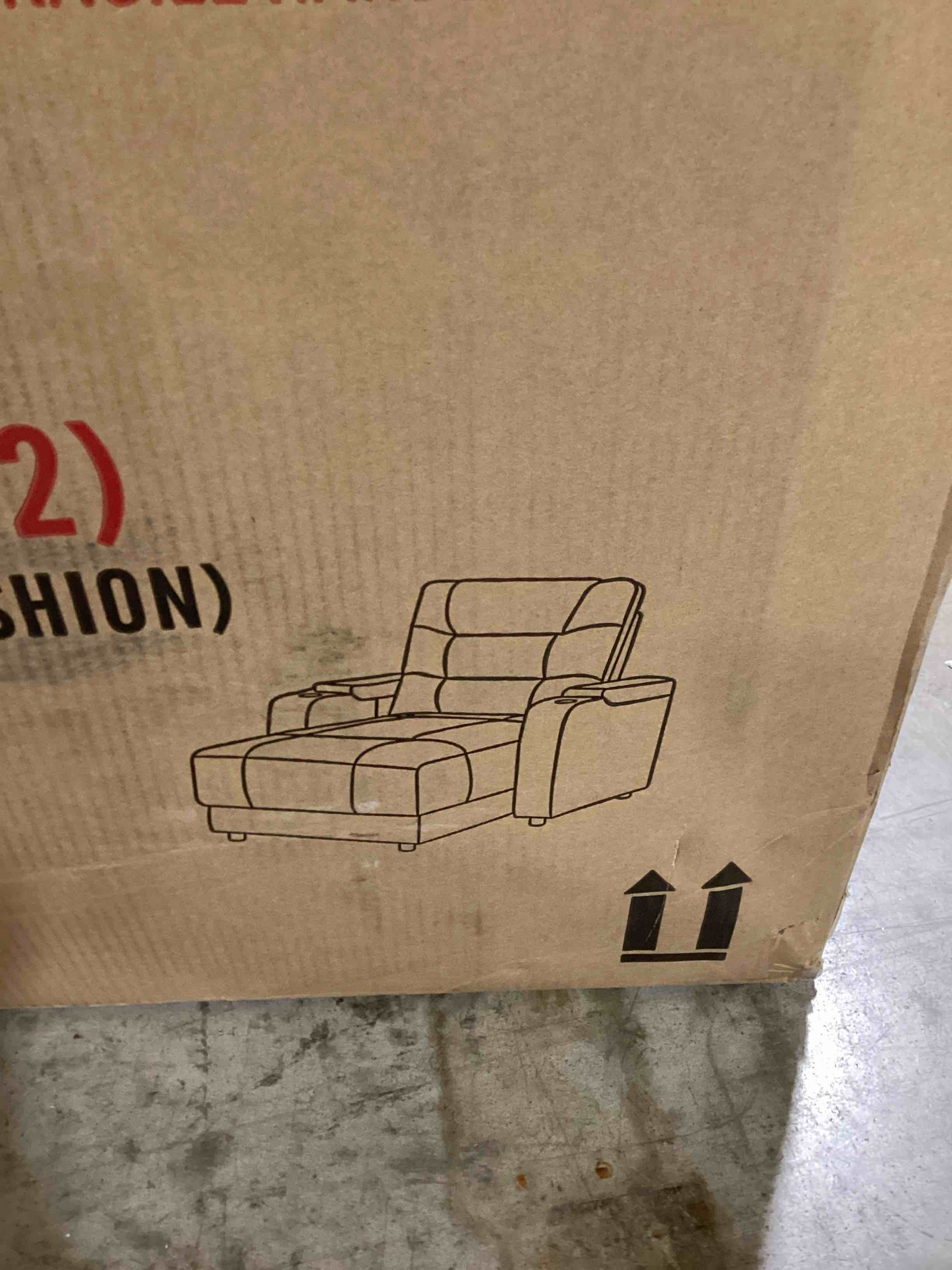 KHSF-1023DG-2 chaise Lougne black ( box 2/2 Incomplete)