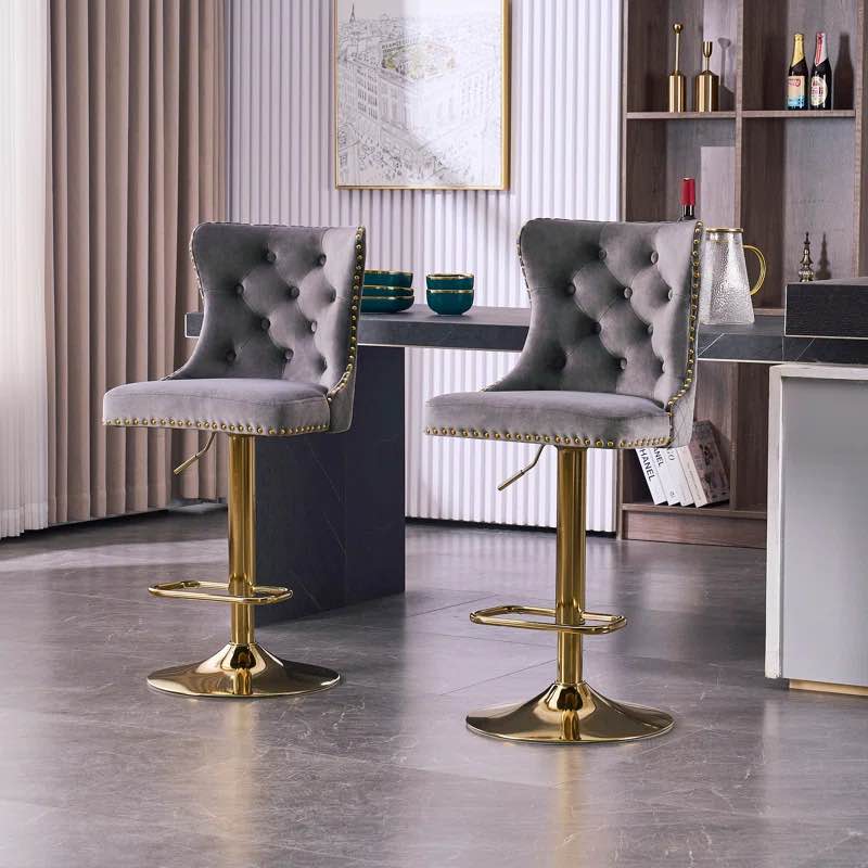 Jelliff Swivel Adjustable Height Stool (Set of 2)
