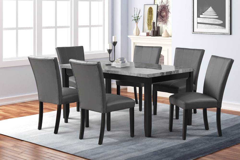 Myco Furniture - Chatham 5 Piece Dining Table Set in Gray,Black - CH200-T-5SET