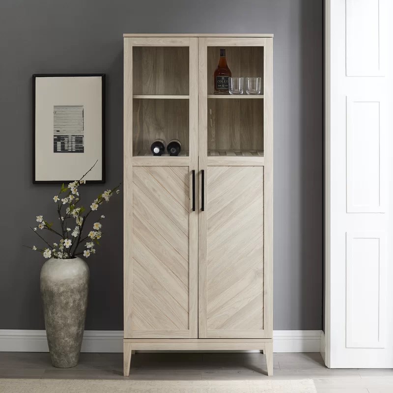 Isabelle Chevron China Cabinet