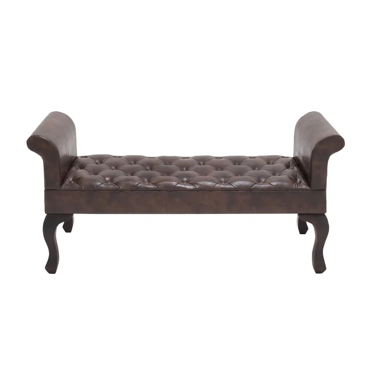Alexandrine Faux Leather Bench