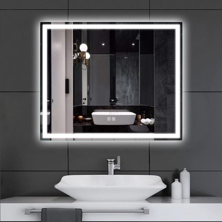 Sperry Modern & Contemporary Frameless Lighted Bathroom Mirror