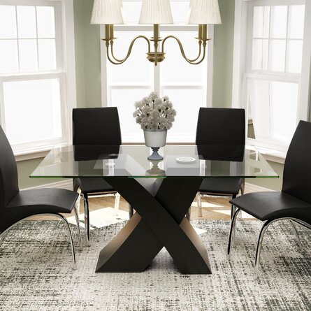 Aniruddh Rectagular Dining Table, Glass Top ( INCOMPLETE, Only Glass ) 