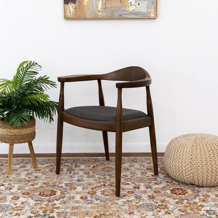 Bed Bath & Beyond Ashcroft Mid Century Modern Eva Gray Fabric Dining Chair - Gray Fabric