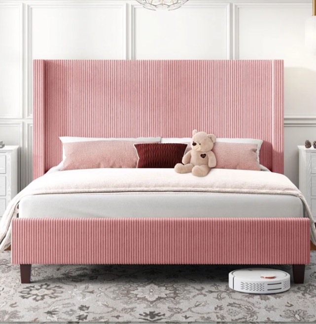 Adelfina Corduroy Upholstered Bed