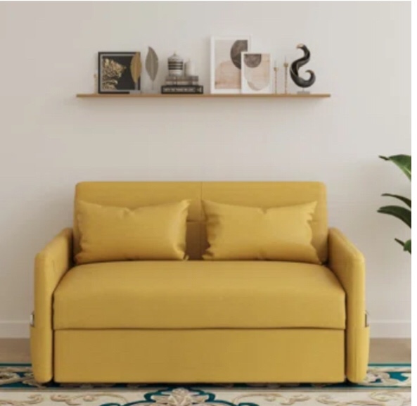 Isam 57.1" Faux Leather Round Arm Sofa