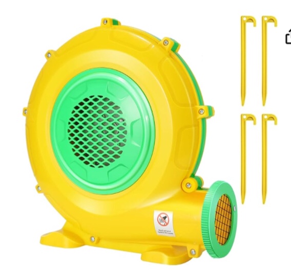Bounce House Blower, 950W 1.27HP Commercial Air Blower with Double-sided Fan Blade Design, Strong Wind and Great Heat Dissipation Properties for Large and Medium Bouncy Castle, Jump Slides, Arch