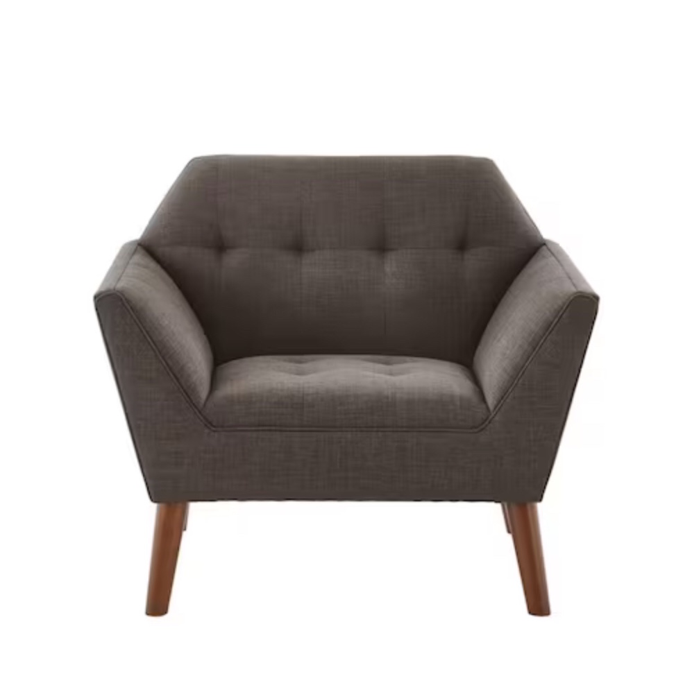 Newport Charcoal Tufted Lounge Arm Chair