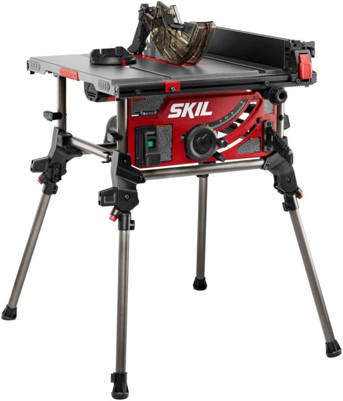 SKIL 15 Amp 10 Inch Portable Jobsite Table Saw with Folding Stand- TS6307