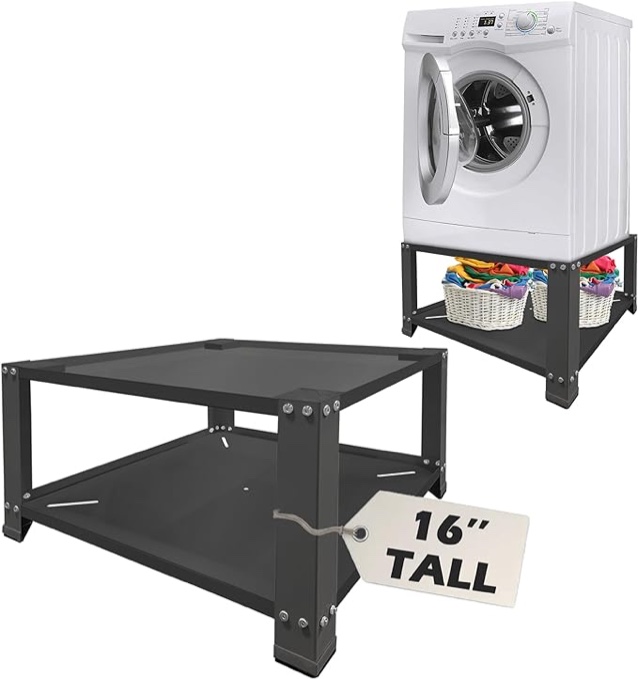 Royxen Washer and Dryer Countertop Wood Laundry Countertop Universal Fit (Black, Single Washer/Dryer) Single Washer/Dryer Black
