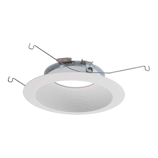 Halo 6 inch 15/2 cm baffle down light bulb and trim replacement four pack