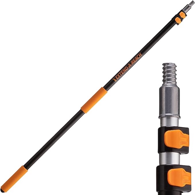 ROLLINGDOG Painter's Extension Pole - Telescoping Handle with Threaded End Pole,Extension Pole for Painting,Reach Higher and Farther with Ease(43.3"-78.7")