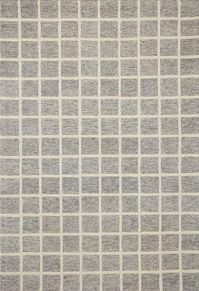 Loloi Chris Loves Julia x Polly Collection POL-05 Accent Rug 2'-0" x 5'-0" Slate/Ivory Rectangular 0.38" Thick Slate / Ivory 2'-0" x 5'-0"