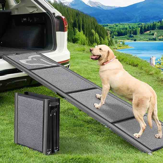 Petthem foldable, dog ramp for car