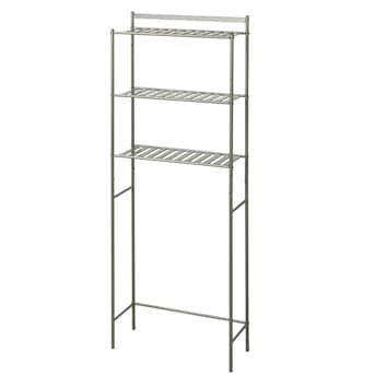STYLE SELECTIONS Slat Style Bath Organization 22.8-in x 61-in x 8.88-in Satin Nickel 3-Shelf Over-the-Toilet Storage